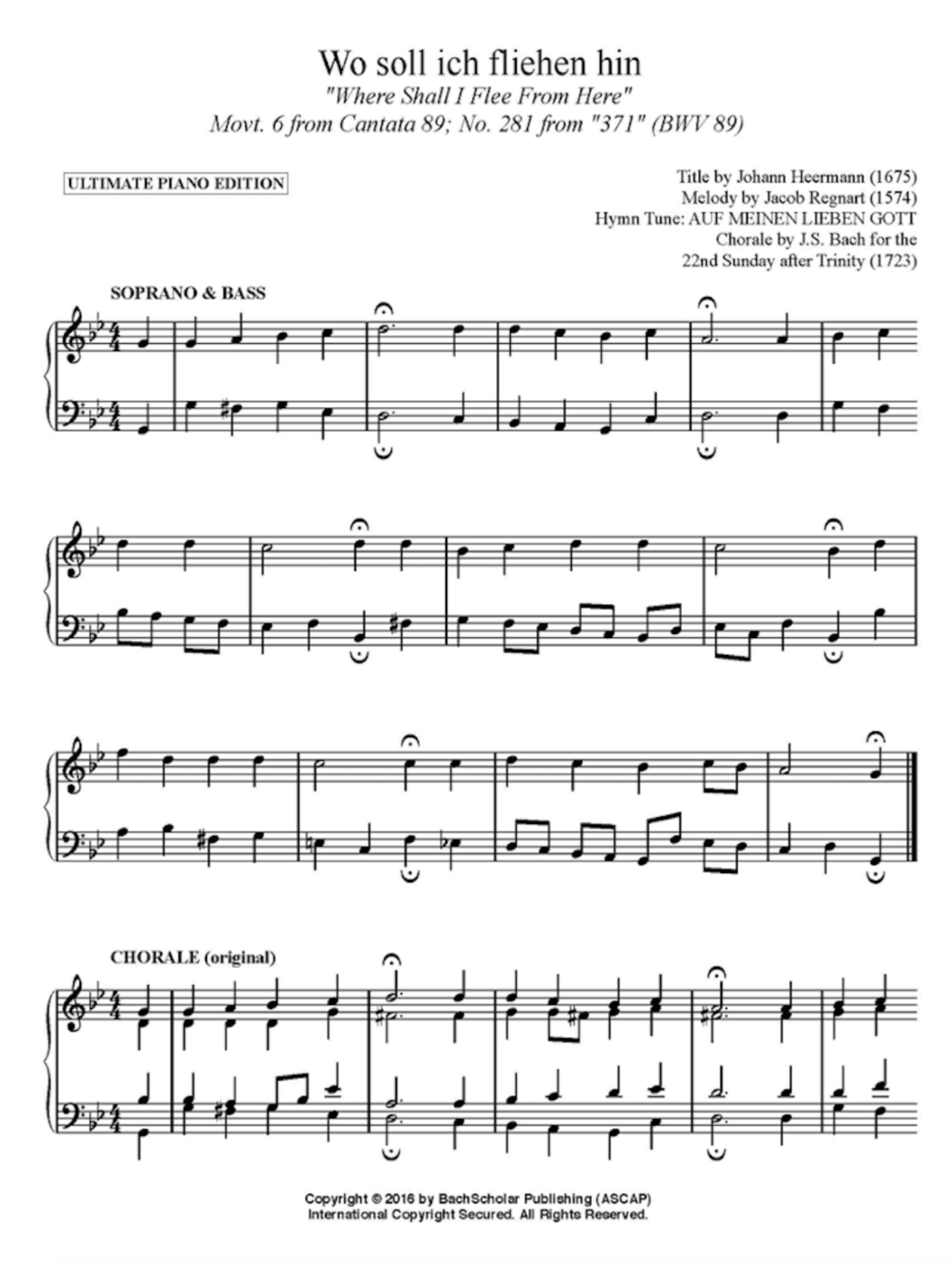 Free Bach Chorales — Shop (all categories) — BachScholar®